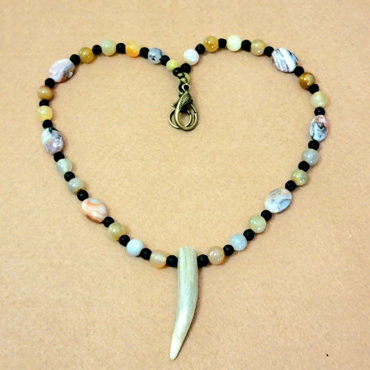 Antler Point:   Carnelian, Agate & Lava