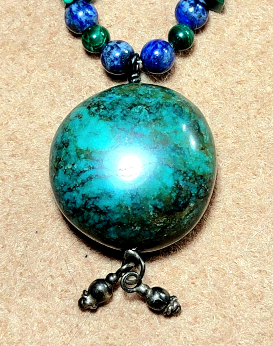 Malachite Drop Bead:  Azurite, Sodalite & Malachite
