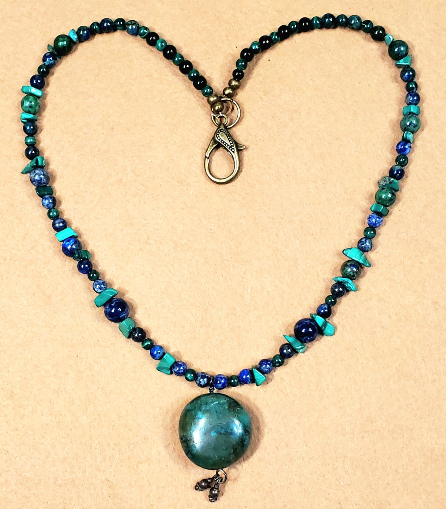 Malachite Drop Bead:  Azurite, Sodalite & Malachite