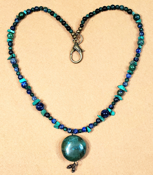 Malachite Drop Bead:  Azurite, Sodalite & Malachite