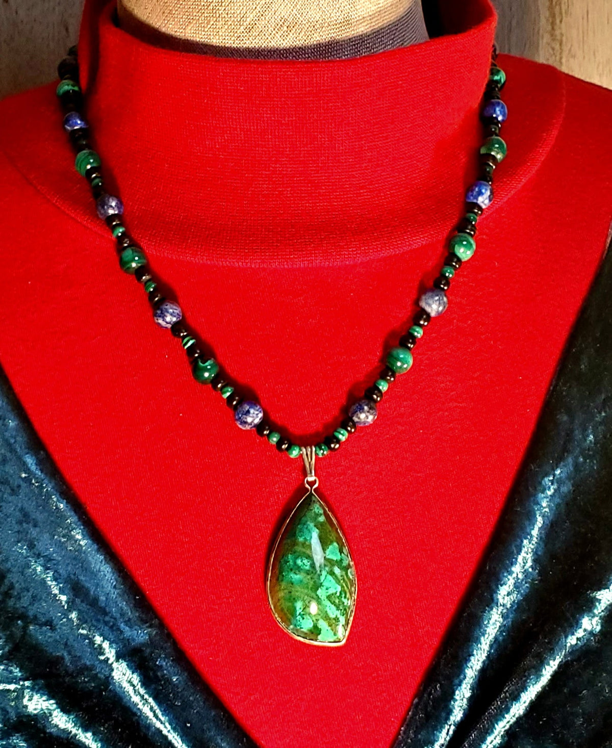 Copperworld Malachite Silver Pendant
