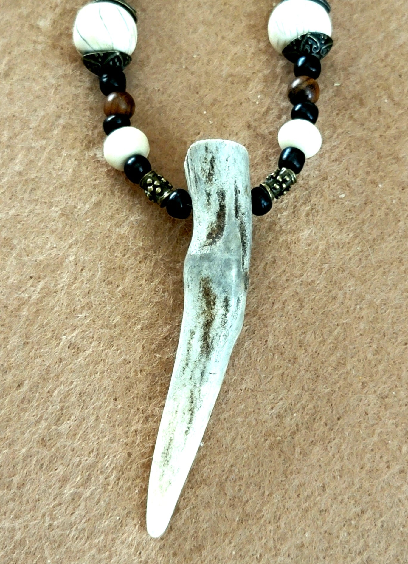 Antler Point:  Buffalo Bone, Bone & Wood