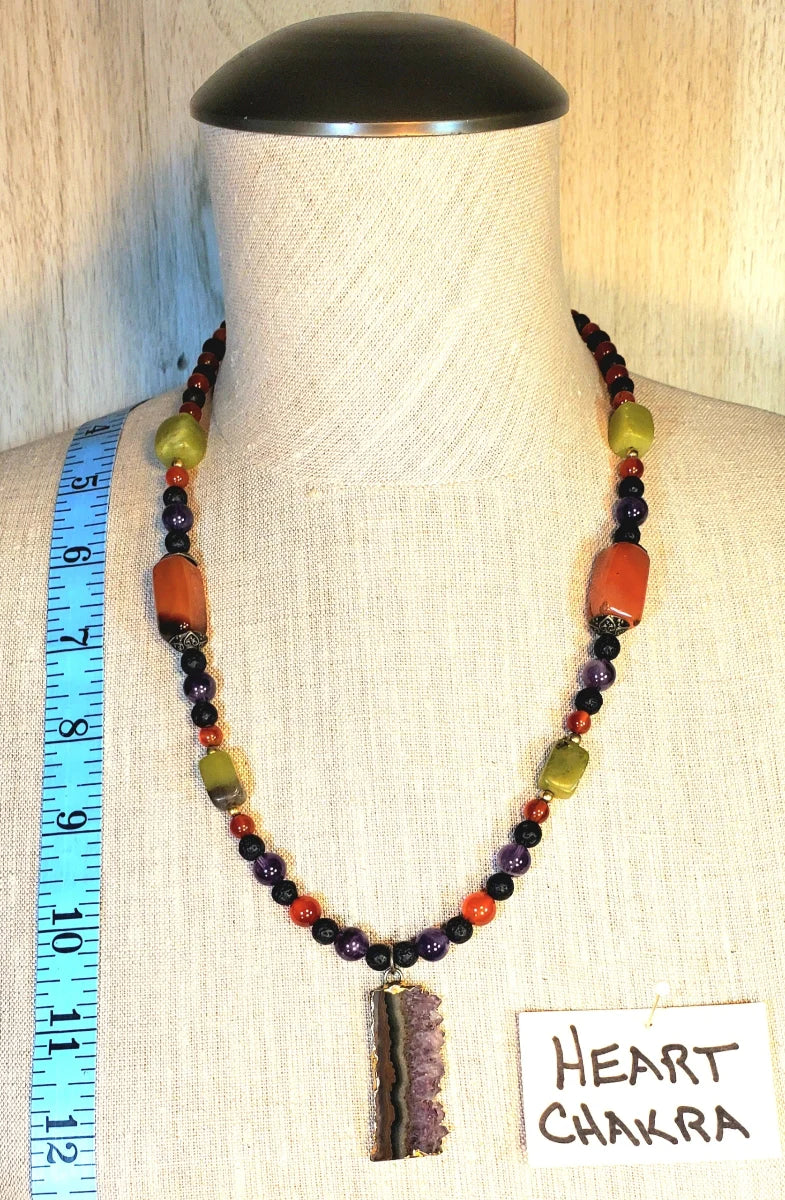 Amethyst Slice: Carnelian, Jade, Amethyst & Lava