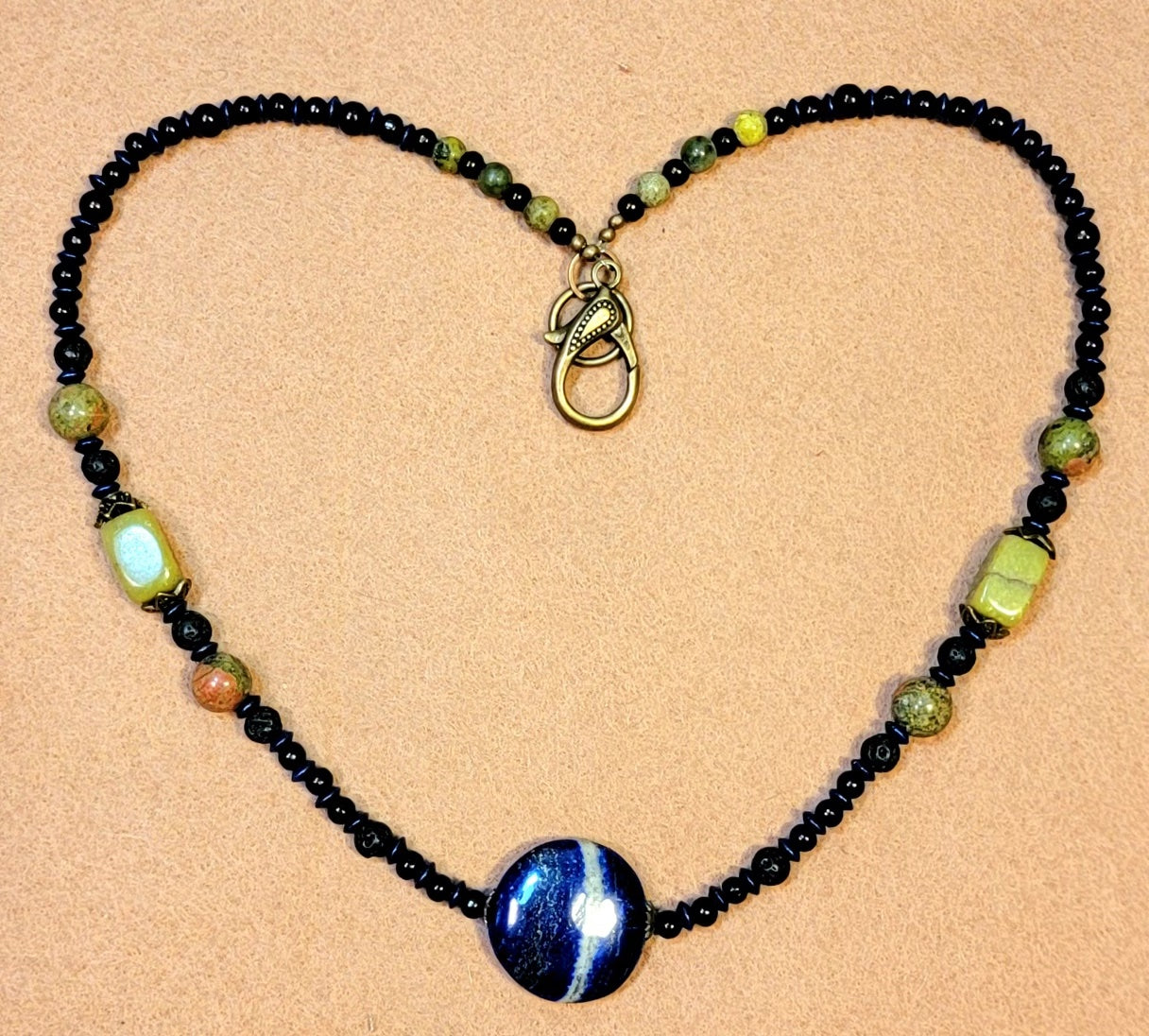 Lapis Bead: Sold as a pair.