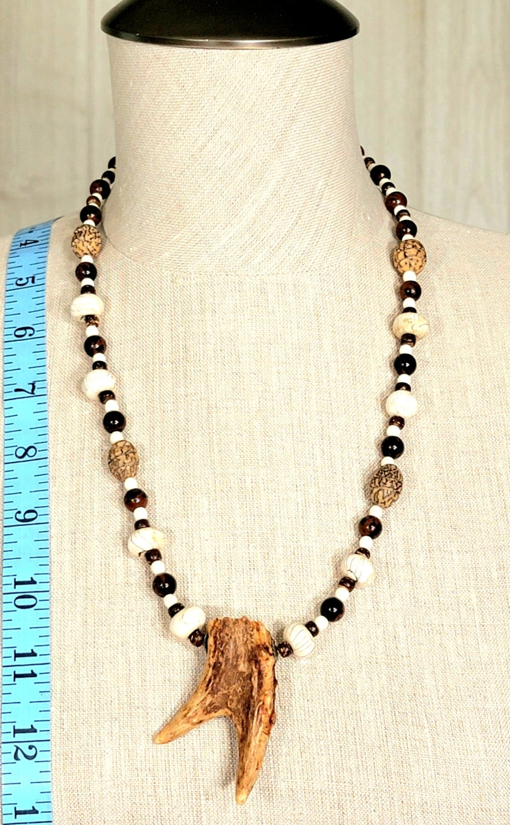 Antler Point: Mahogony, Obsidian, Bone & Wood