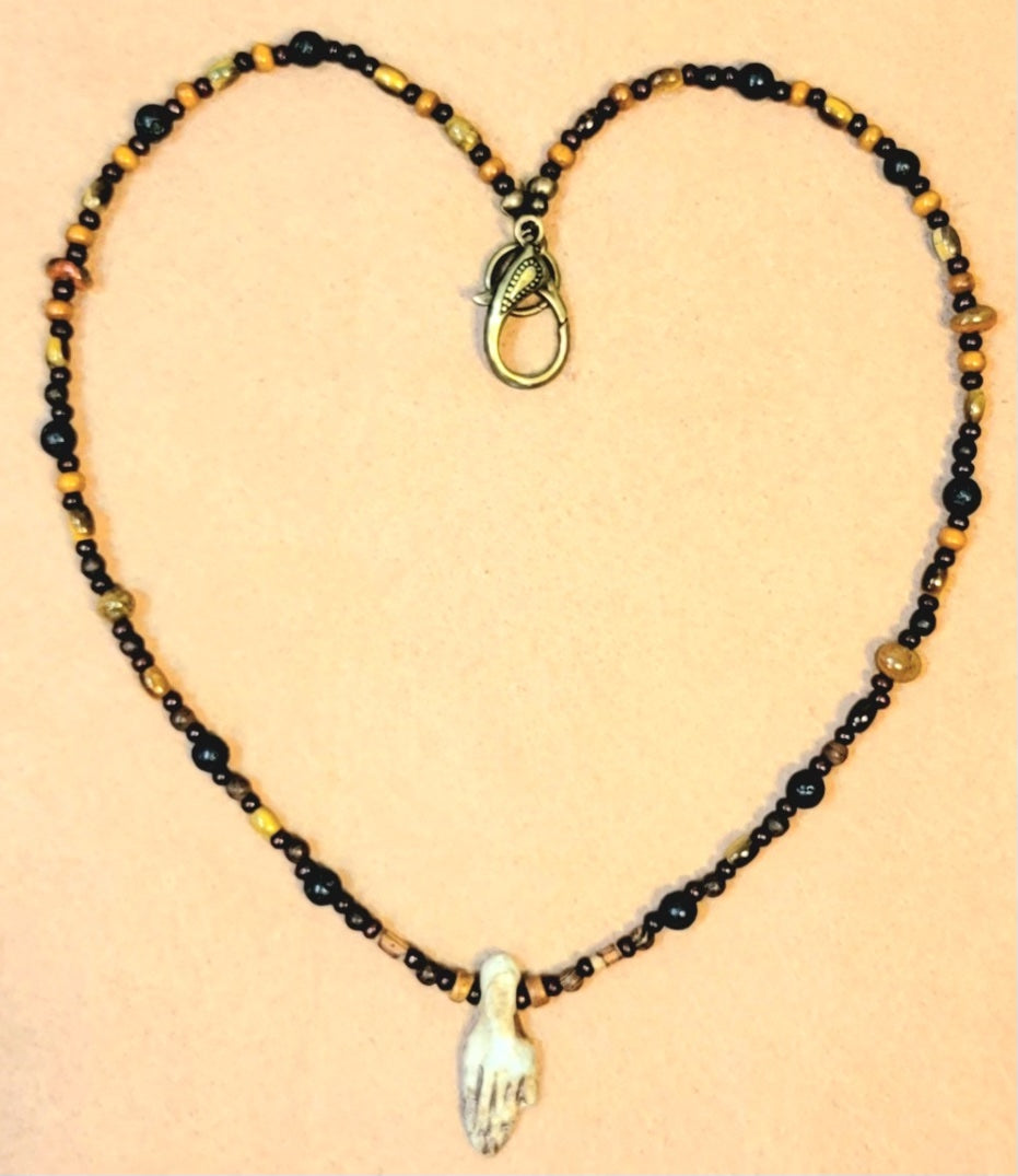 2 Hand pendant necklaces: Sold as a pair.