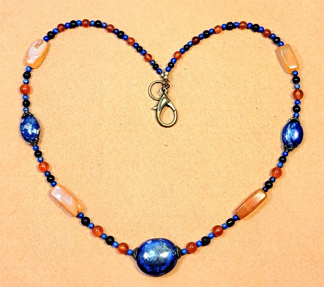 Lapis Bead: Sold as a pair.