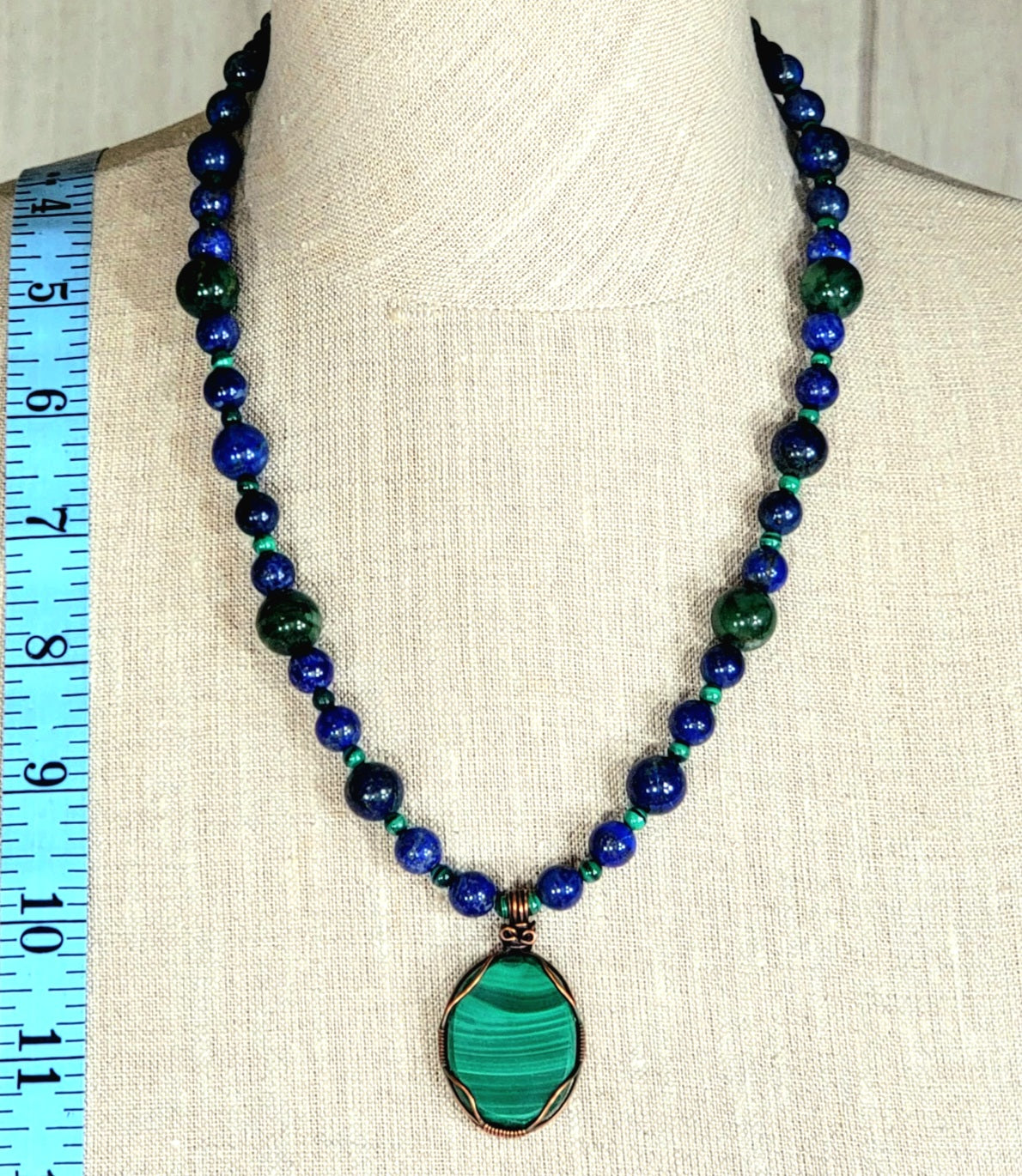 Malachite Pendant: Lapis, Azurite & Malachite