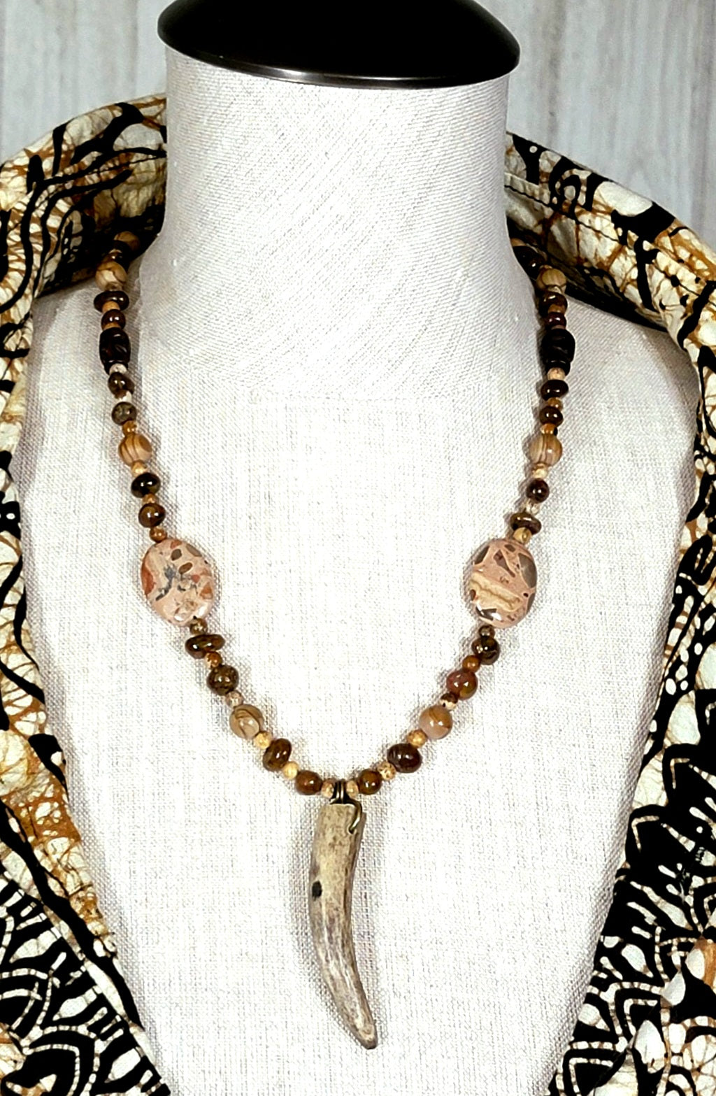 Antler Point: Safari Jasper, Desert Jasper, Painted Jasper, Fire Agate & Bone