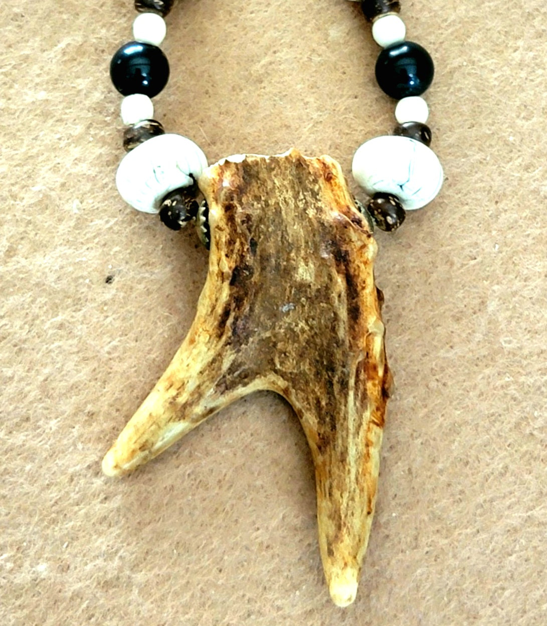 Antler Point: Mahogony, Obsidian, Bone & Wood