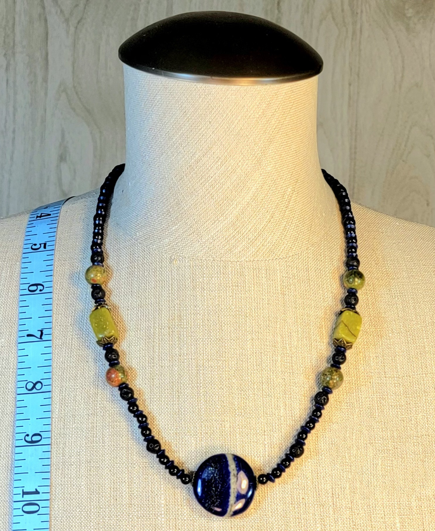 Lapis Bead: Sold as a pair.