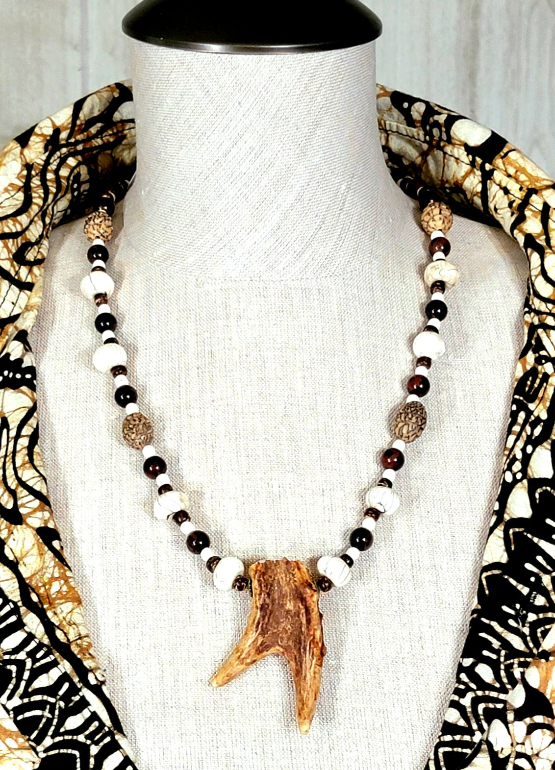 Antler Point: Mahogony, Obsidian, Bone & Wood