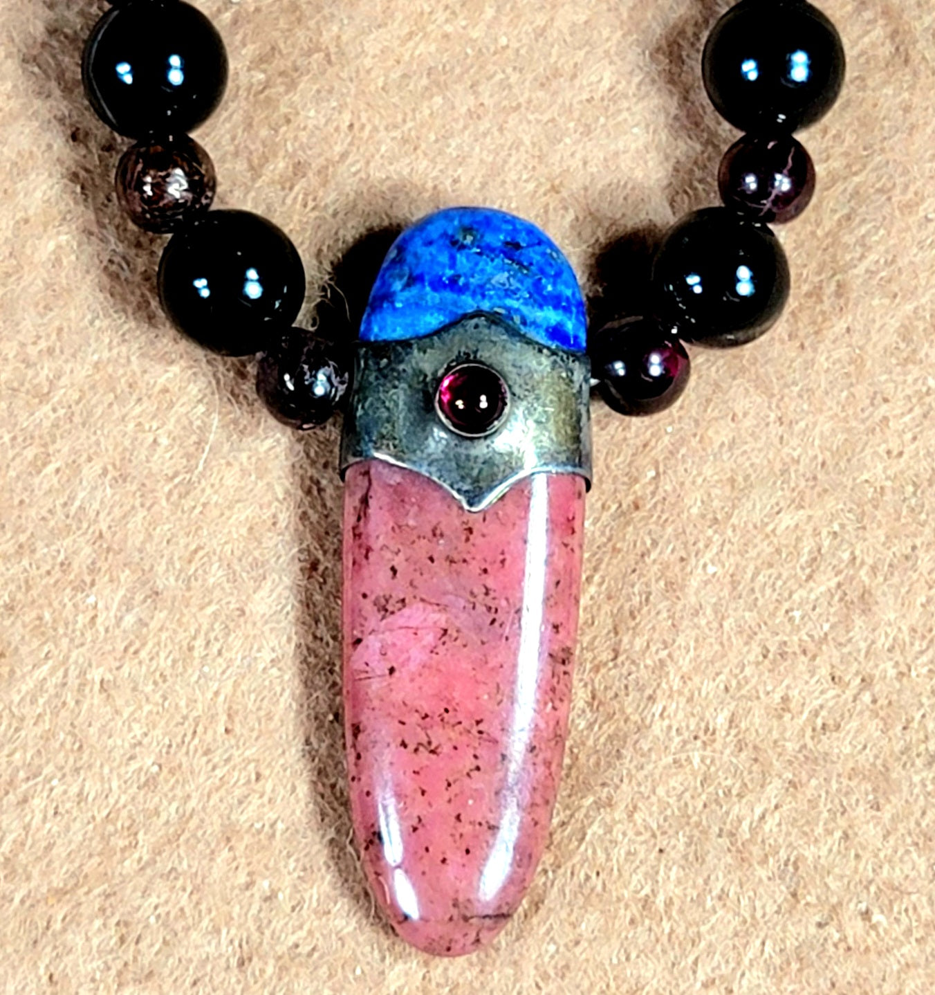 Rhodonite & Lapis: Sold as a pair.