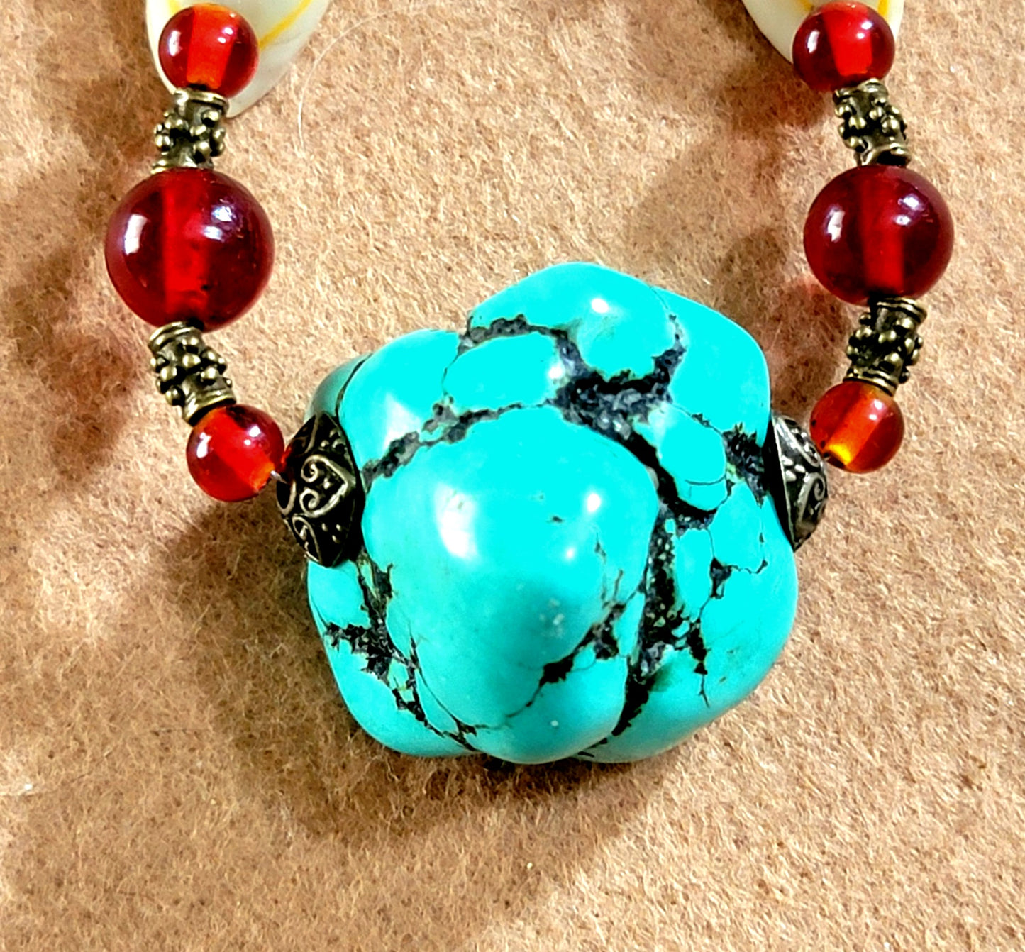 Turquoise Nugget (Large): Turquoise, Opal, Agate, Antique Glass, Lava & Bone