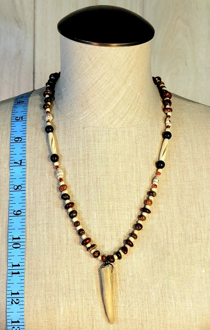 2 Antler Point Necklaces. Sold as a pair.