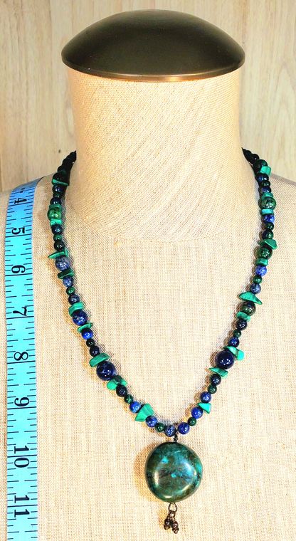 Malachite Drop Bead:  Azurite, Sodalite & Malachite