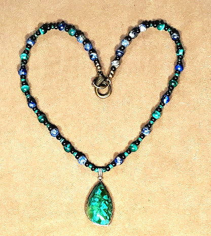 Copperworld Malachite Silver Pendant