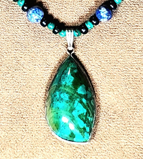 Copperworld Malachite Silver Pendant