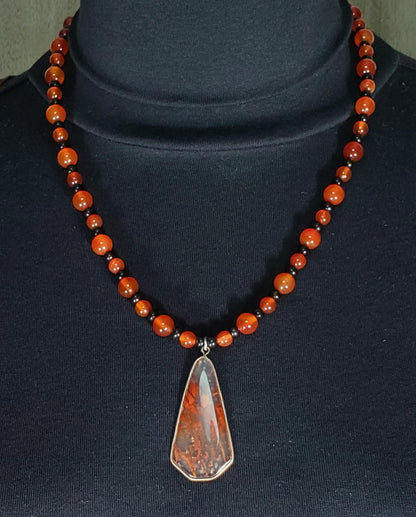 Fire Agate Pendant: Carnelian
