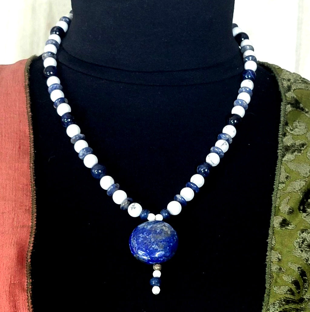 Lapis Drop Bead: Sold as a pair.