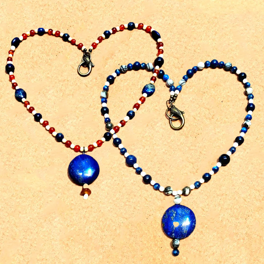 Lapis Drop Bead: Sold as a pair.