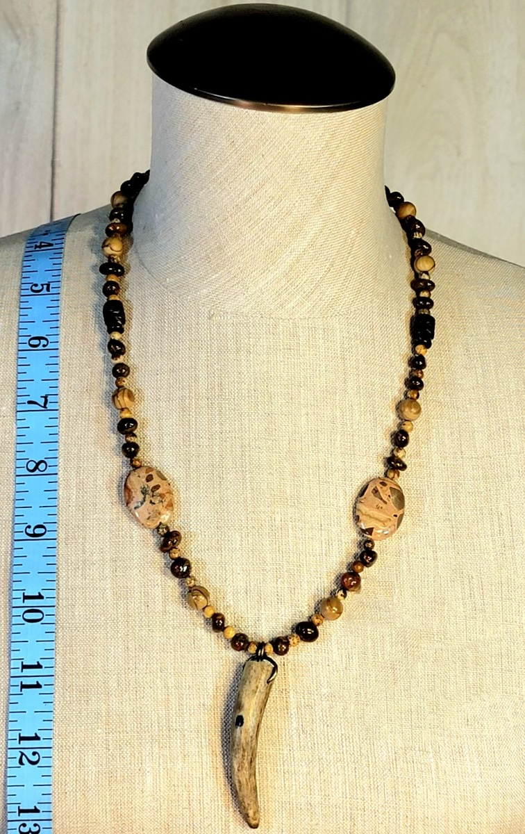 2 Antler Point Necklaces. Sold as a pair.