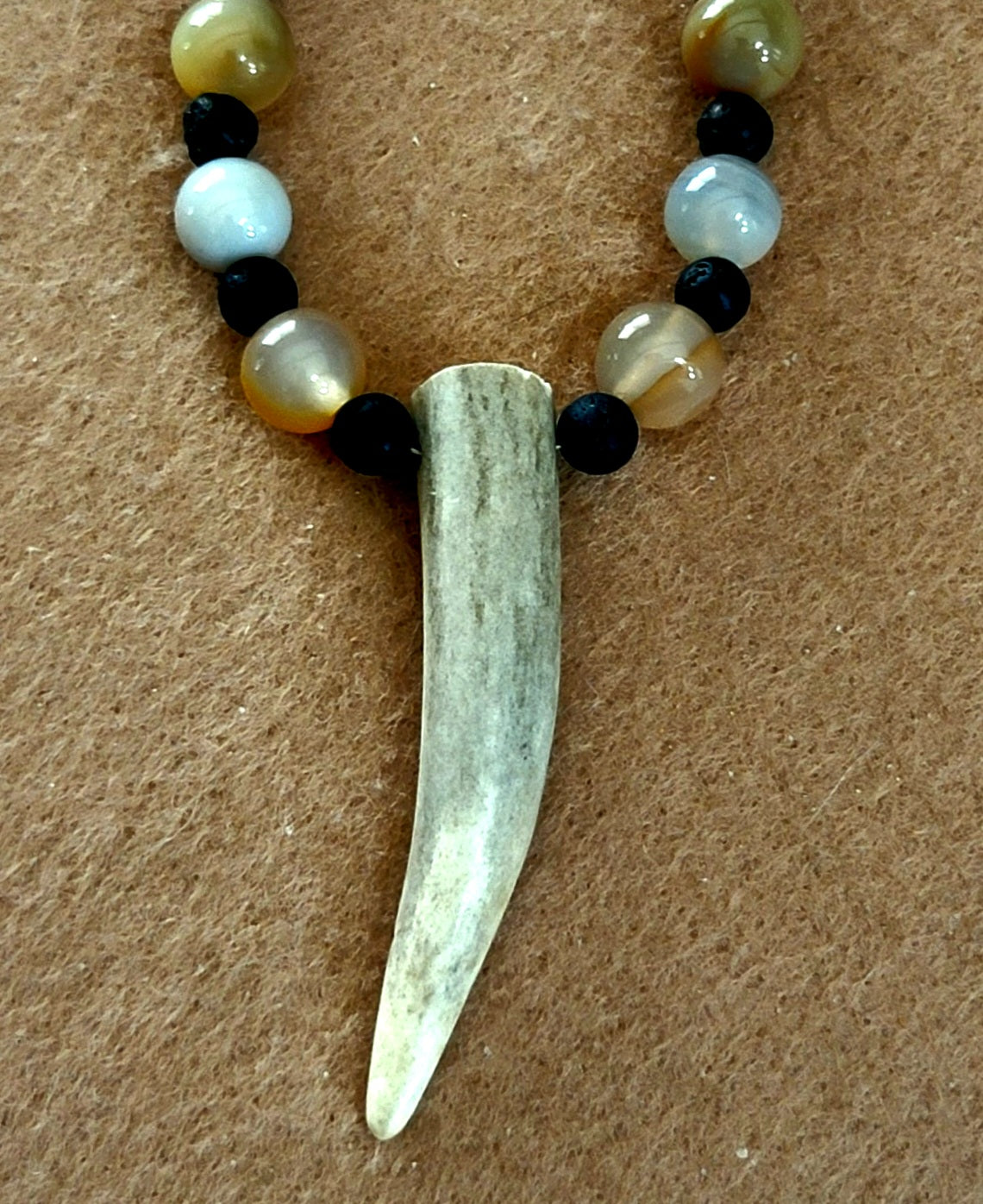 Antler Point:   Carnelian, Agate & Lava