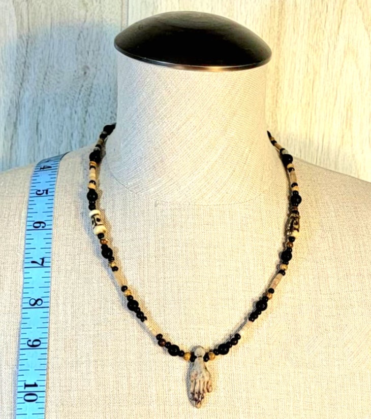 2 Hand pendant necklaces: Sold as a pair.