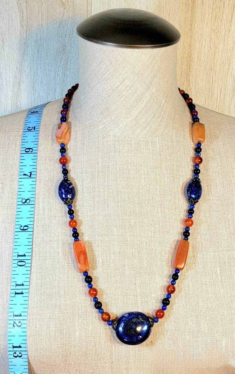Lapis Bead: Sold as a pair.