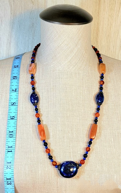 Lapis Bead: Sold as a pair.