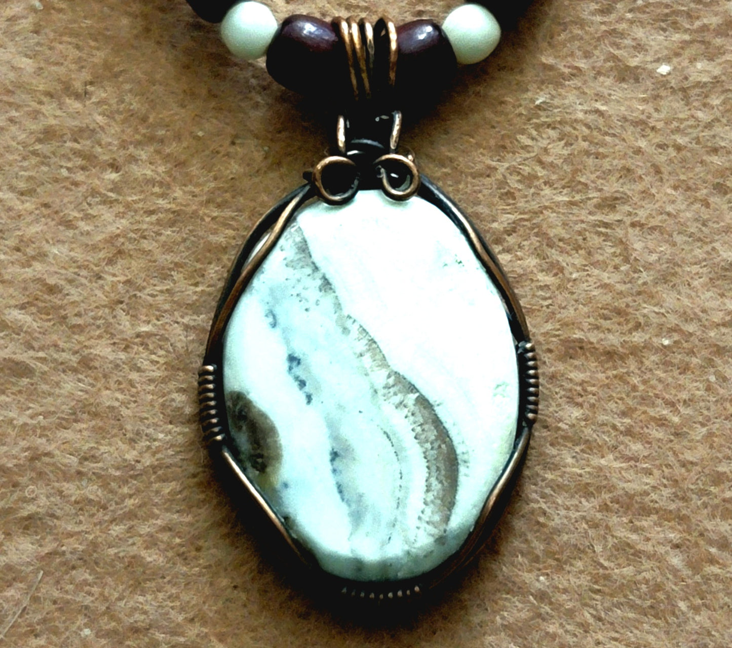 Silver Lace Onyx:  Red Tiger Eye, Carnelian & Bone