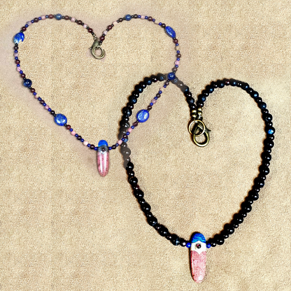 Rhodolite Lapis Garnet Pendant: Sold as Pair $550 / Each $295