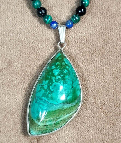 Copperworld Malachite Silver Pendant