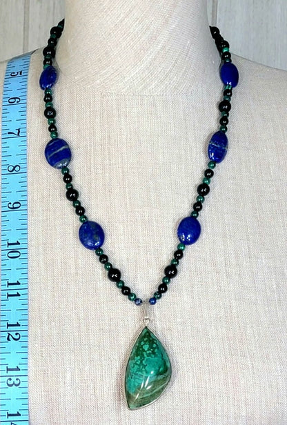 Copperworld Malachite Silver Pendant